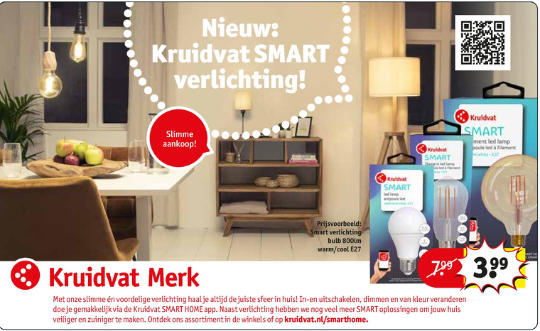 Wat leuk hengel religie Kruidvat Huismerk smart ledlamp folder aanbieding bij Kruidvat - details