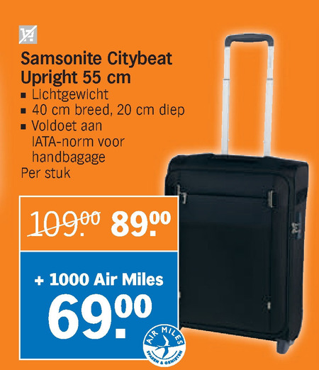 Samsonite trolley folder aanbieding bij Albert - details