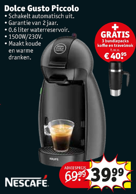 Nescafe dolce gusto apparaat folder aanbieding Kruidvat - details