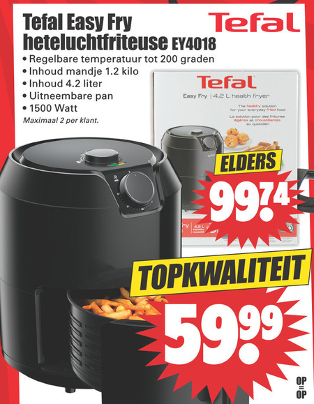 gids Vergelijken bungeejumpen Tefal friteuse folder aanbieding bij Dirk - details