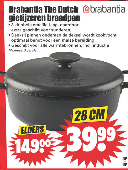 Toegangsprijs zeemijl Beheren Brabantia braadpan folder aanbieding bij Dirk - details