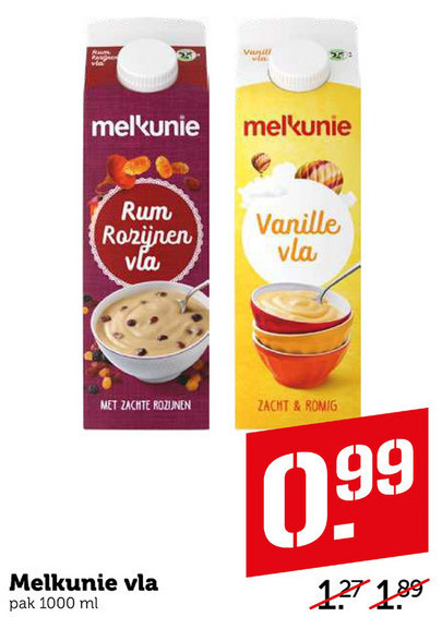 Melkunie   vla folder aanbieding bij  Coop - details