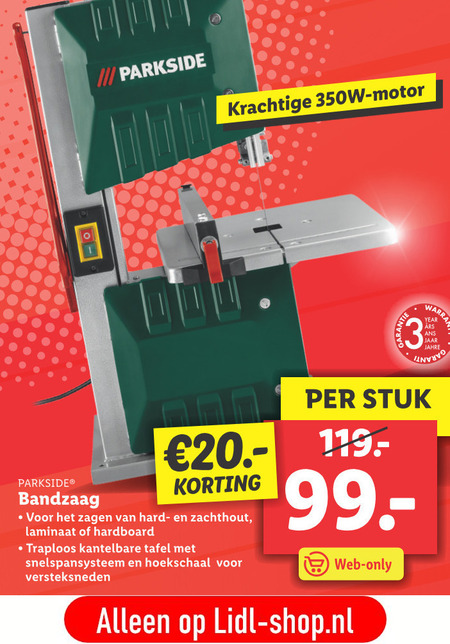 Parkside lintzaagmachine folder aanbieding bij -