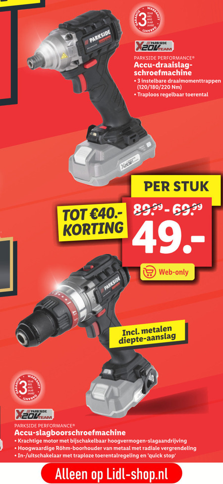 rekenmachine magneet Harden Parkside accuboormachine folder aanbieding bij Lidl - details