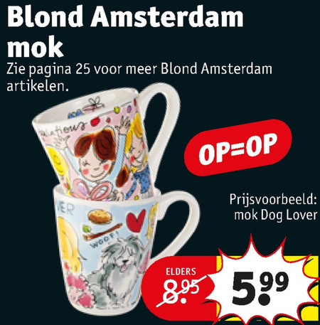 klassiek Dollar Officier Blond Amsterdam mok folder aanbieding bij Kruidvat - details