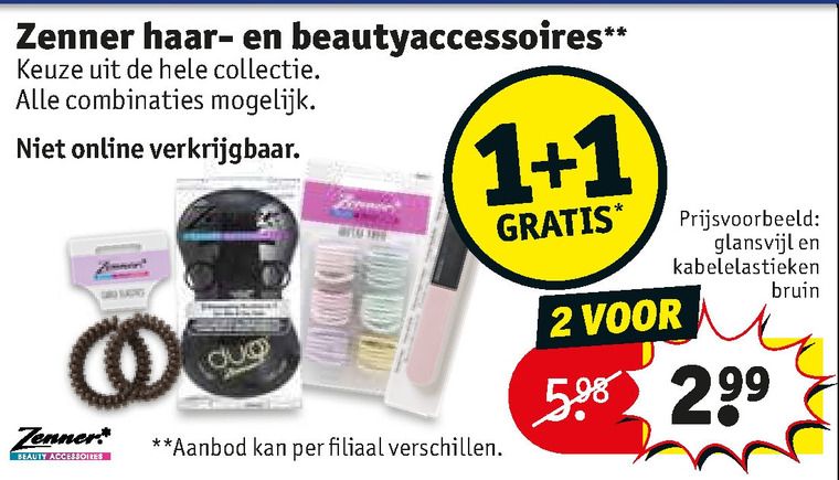 Zenner   haarspeldje, haarmode folder aanbieding bij  Kruidvat - details