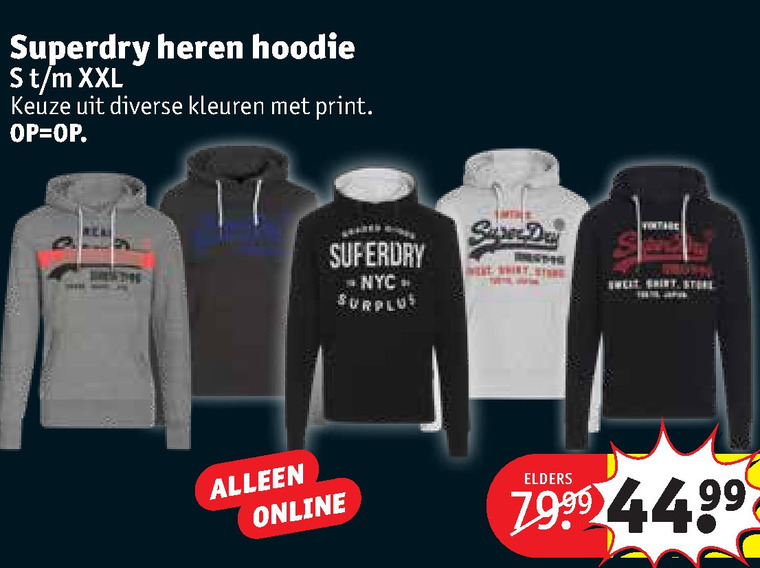 Gemeenten Interpunctie Schepsel Superdry heren sweater folder aanbieding bij Kruidvat - details