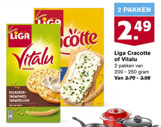 Liga   crackers folder aanbieding bij  Hoogvliet - details