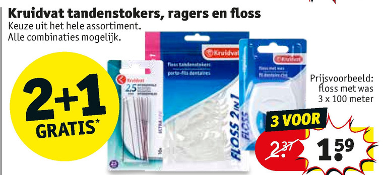 Kruidvat Huismerk tandenstokers, interdentale ragers folder aanbieding ...