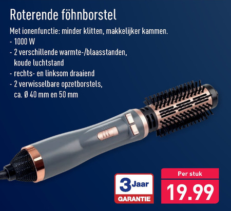 Toevoeging verkorten Wegrijden krulborstel folder aanbieding bij Aldi - details