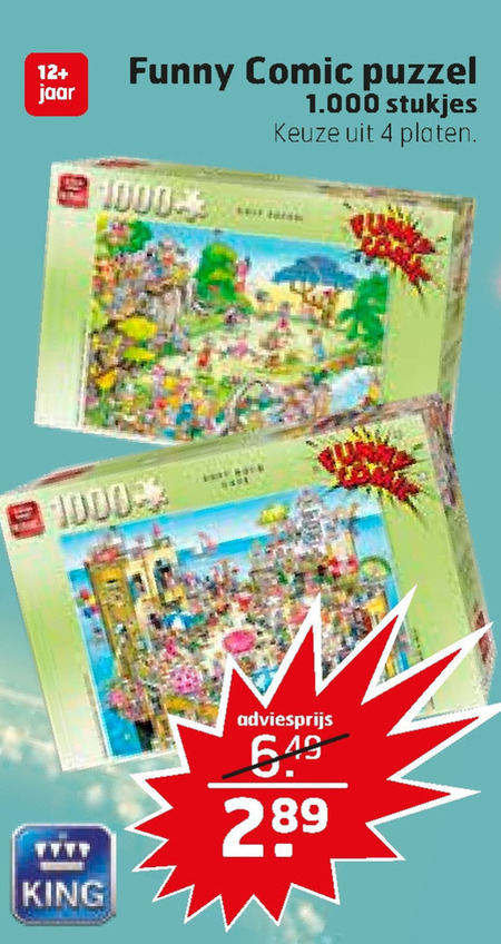 King   legpuzzel folder aanbieding bij  Trekpleister - details