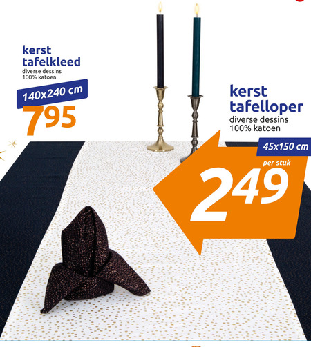 scheuren Psychologisch dik tafelkleed, tafelloper folder aanbieding bij Action - details