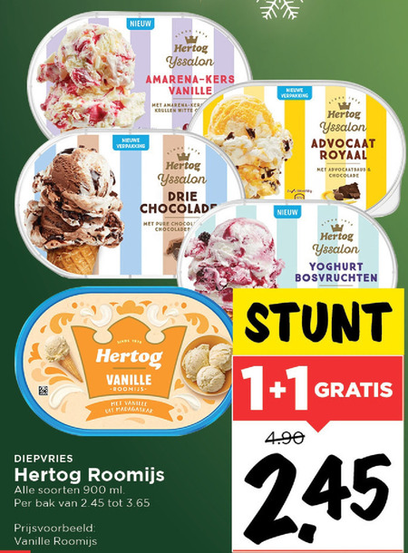 Hertog Ijsspecialiteit, Roomijs Folder Aanbieding Bij Vomar - Details