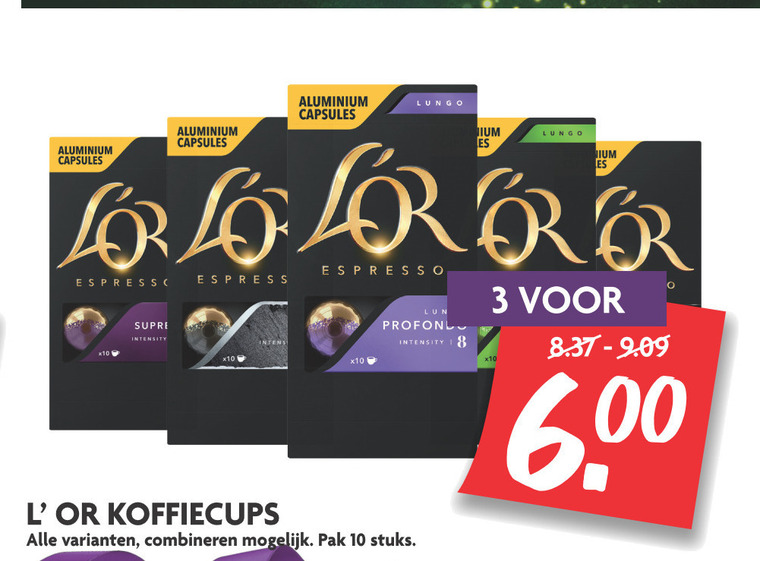 Douwe Egberts L Or   koffiecups folder aanbieding bij  Dekamarkt - details