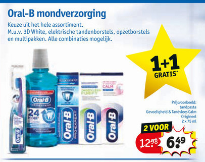 Oral-B Tandenborstel, Mondwater Folder Aanbieding Bij Kruidvat - Details