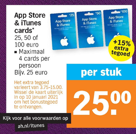 methodologie storm kijk in Apple itunes kaart folder aanbieding bij Albert Heijn - details