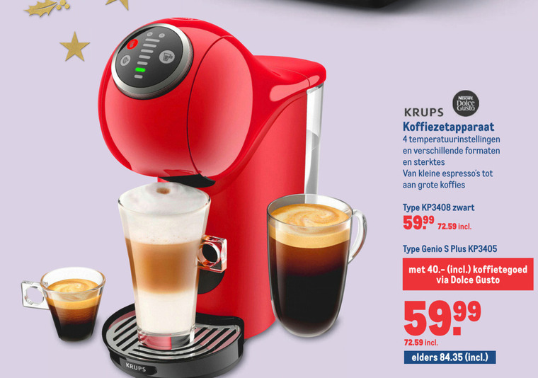 Krups   dolce gusto apparaat folder aanbieding bij  Makro - details