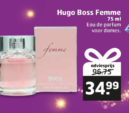 Hugo Boss   eau de parfum folder aanbieding bij  Trekpleister - details