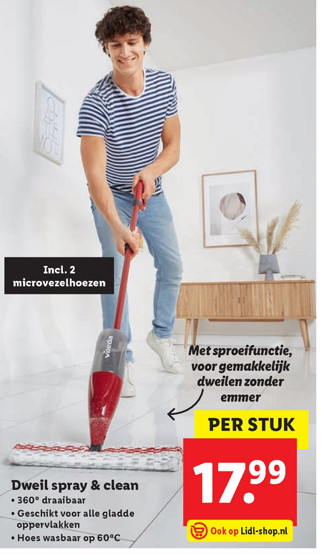 Groenten Slip schoenen Wiens Vileda vloerwisser, dweil folder aanbieding bij Lidl - details