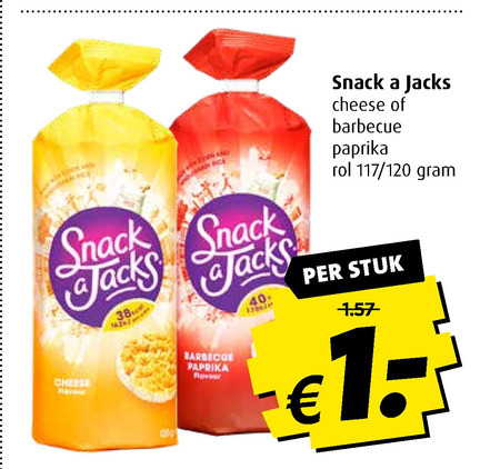 Snack a Jacks   rijstwafels folder aanbieding bij  Boni - details