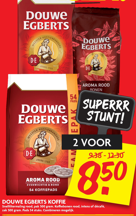 Douwe Egberts Koffiebonen Koffiepad Folder Aanbieding Bij Dekamarkt Details