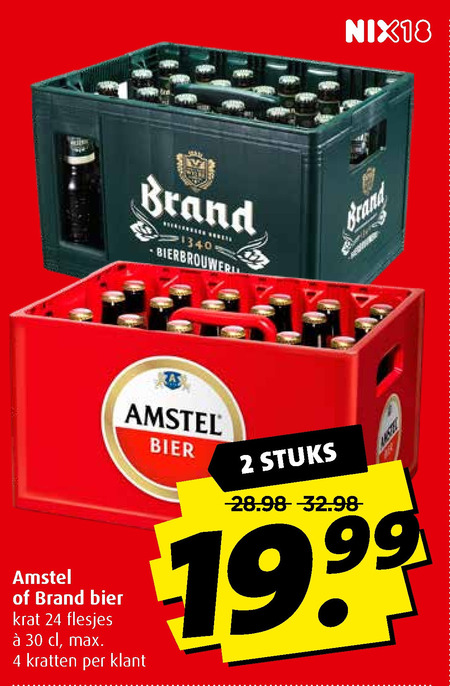 Brand   krat bier folder aanbieding bij  Boni - details