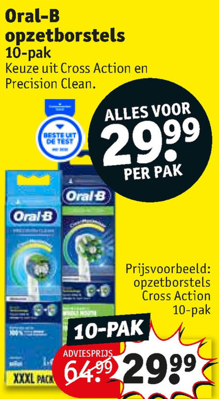 elleboog toren transmissie Braun Oral-B opzetborstel folder aanbieding bij Kruidvat - details