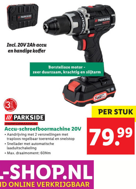 Doordringen majoor Besnoeiing Parkside accuboormachine folder aanbieding bij Lidl - details