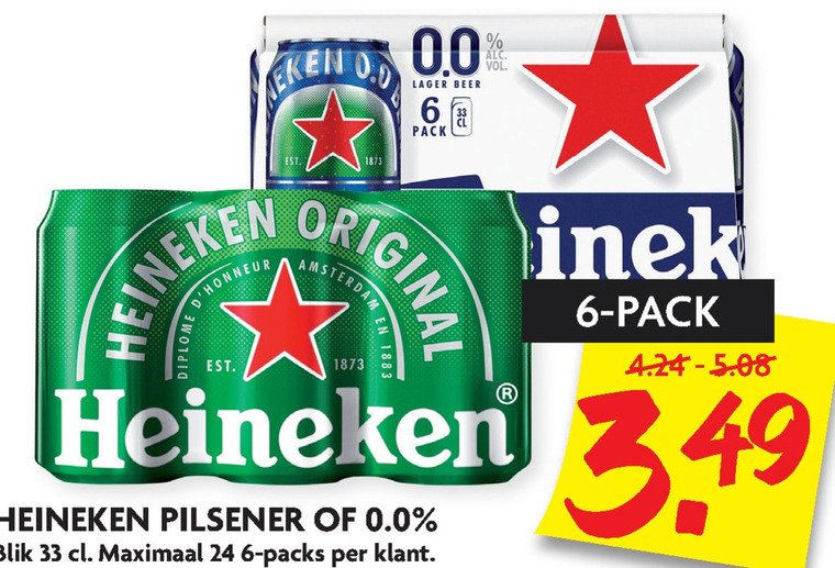 Heineken Blikje Bier, Alcoholvrij Bier Folder Aanbieding Bij Dekamarkt ...