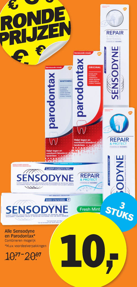 Sensodyne   tandpasta folder aanbieding bij  Albert Heijn - details