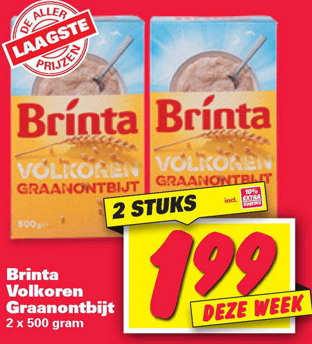 Brinta   havermout folder aanbieding bij  Nettorama - details