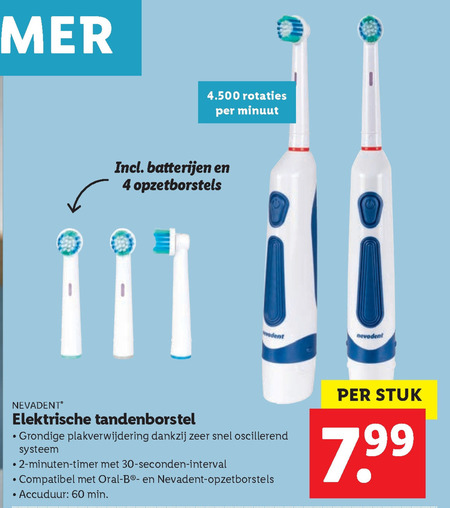 probleem Uil winnen Nevadent electrische tandenborstel folder aanbieding bij Lidl - details