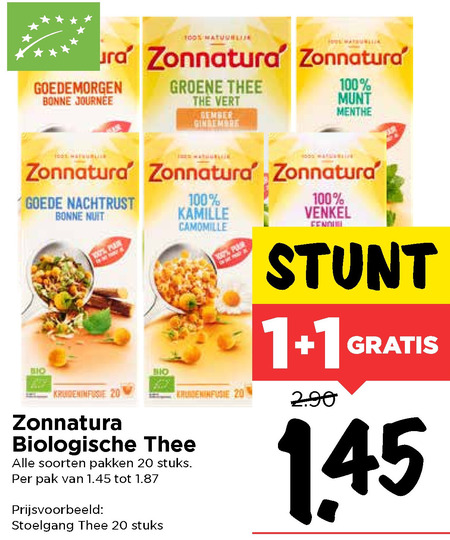 Zonnatura   thee folder aanbieding bij  Vomar - details