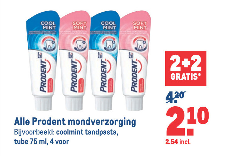 Prodent   tandpasta folder aanbieding bij  Makro - details