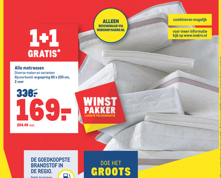 matras folder aanbieding Makro - details