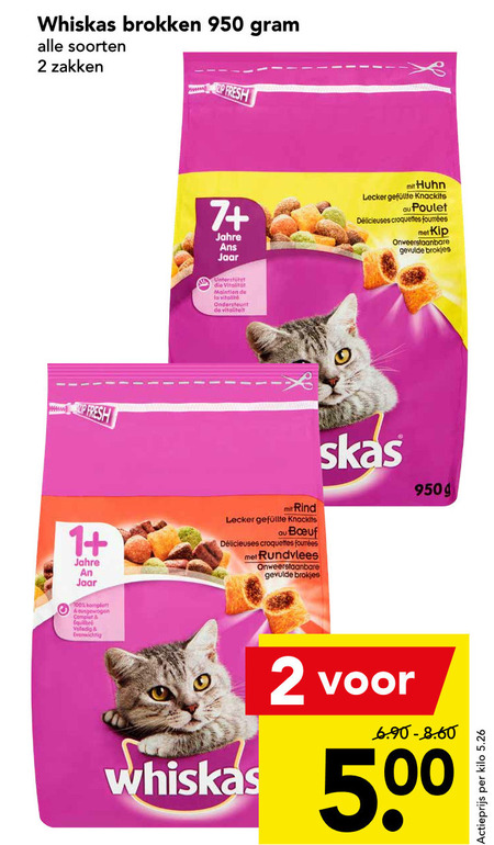 Sortie Ik heb het erkend waarheid Whiskas kattenvoer folder aanbieding bij Deen - details