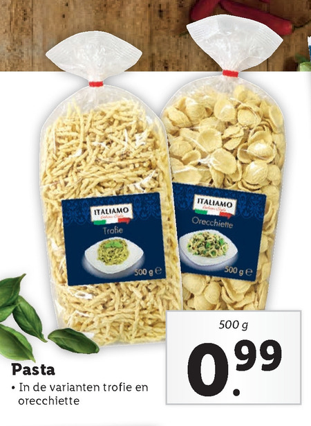 Italiamo pasta folder aanbieding bij Lidl - details