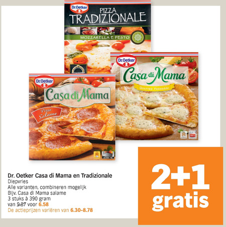 Dr Oetker Diepvriespizza Folder nbieding Bij Albert Heijn Details