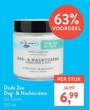 Nadenkend Groenteboer Converteren De Tuinen Huismerk dagcreme, nachtcreme folder aanbieding bij Holland &  Barrett - details