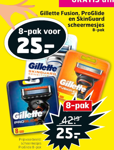 Gillette   scheermesjes folder aanbieding bij  Trekpleister - details