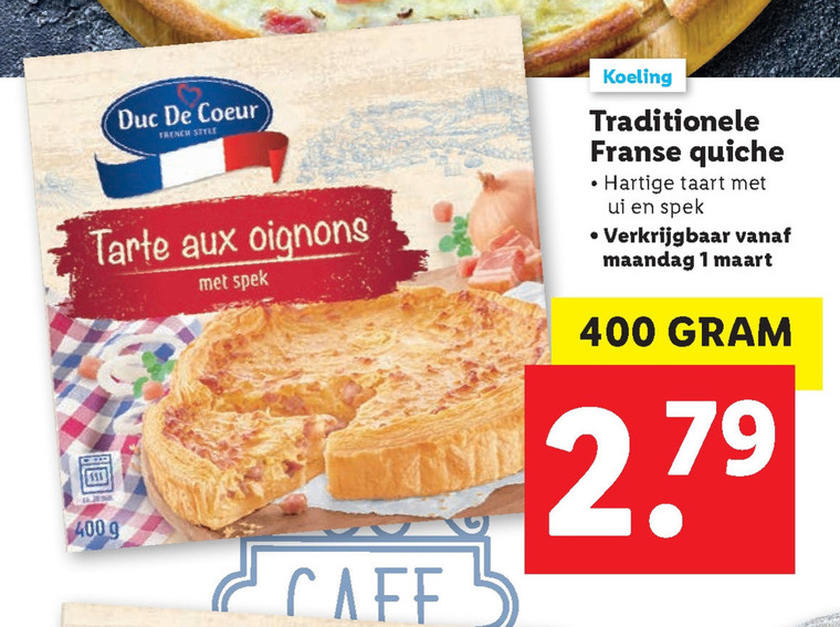 Duc de Coeur   quiche folder aanbieding bij  Lidl - details