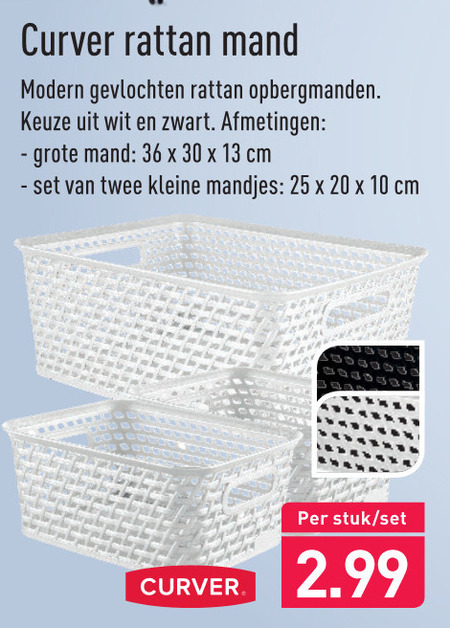 Bedankt maïs onbekend Curver mandje folder aanbieding bij Aldi - details