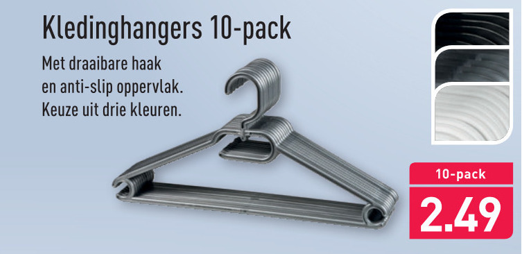 plastic armoede Vrijgekomen kleerhanger folder aanbieding bij Aldi - details