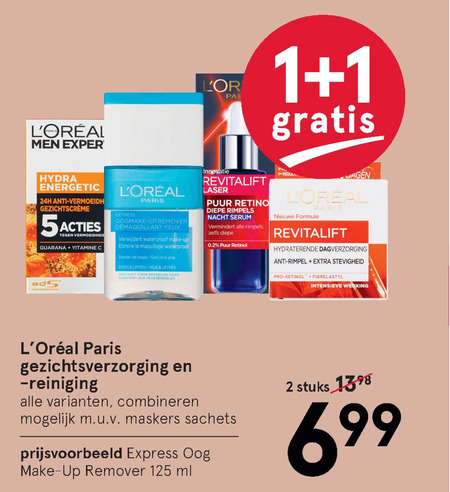 Zilver koken Schoolonderwijs L Oreal dagcreme, nachtcreme folder aanbieding bij Etos - details