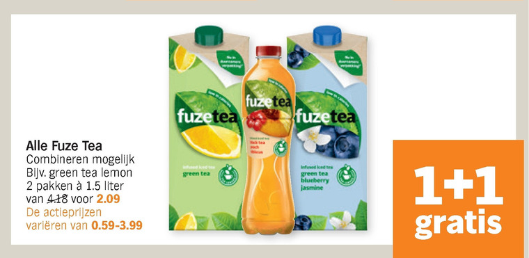 Fuze Tea   ice tea folder aanbieding bij  Albert Heijn - details