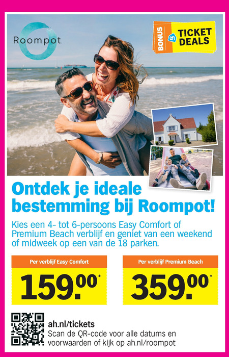 Roompot folder aanbieding Albert Heijn -