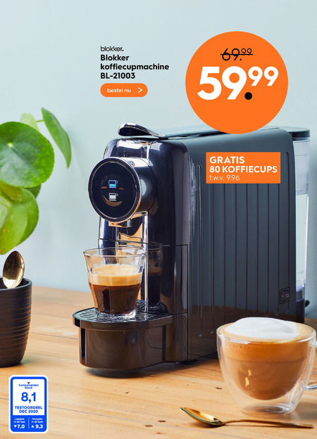 Waakzaam woonadres troosten Blokker Huismerk nespresso apparaat folder aanbieding bij Blokker - details