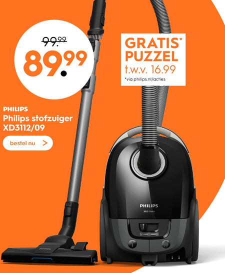 voorkomen Symfonie Mark Philips stofzuiger folder aanbieding bij Blokker - details