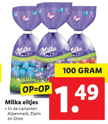 schade Leeuw stereo Milka paaseitjes folder aanbieding bij Lidl - details