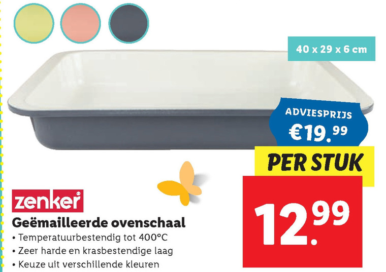 houder Boodschapper zonde Zenker ovenschaal folder aanbieding bij Lidl - details